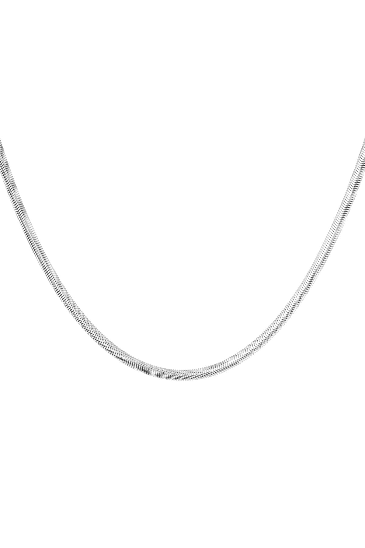 Collier plat avec imprimé - doré-4.0MM