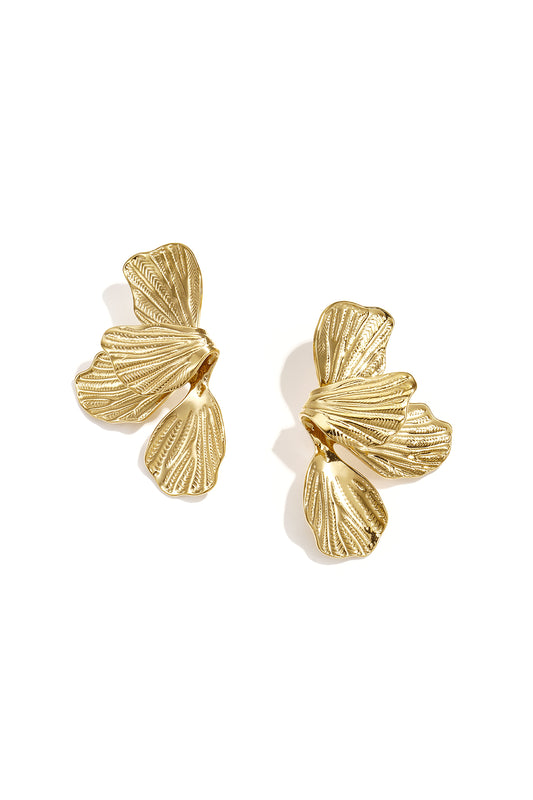 Boucles d'oreilles pendantes en acier inoxydable, motif floral, collection Daily Simple, bijoux pour femmes