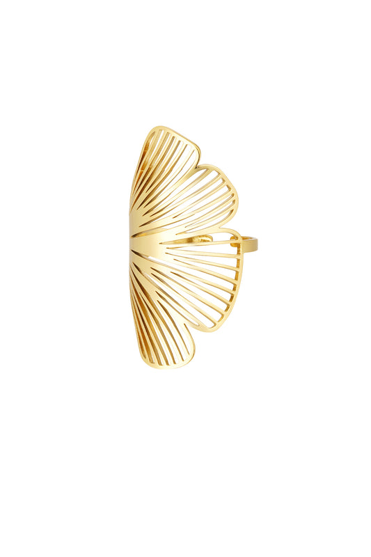bague déclaration fleur