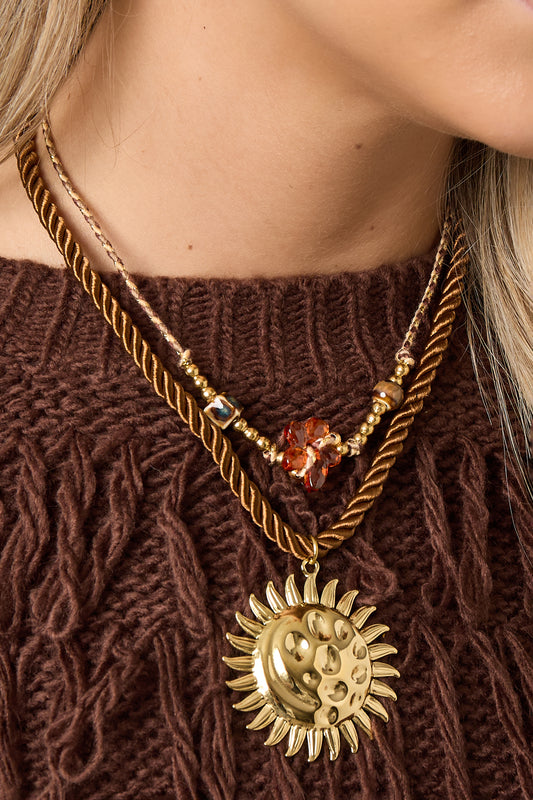 Colliers pendentifs en polyester soleil Casual Daily Simple Series Bijoux pour femmes