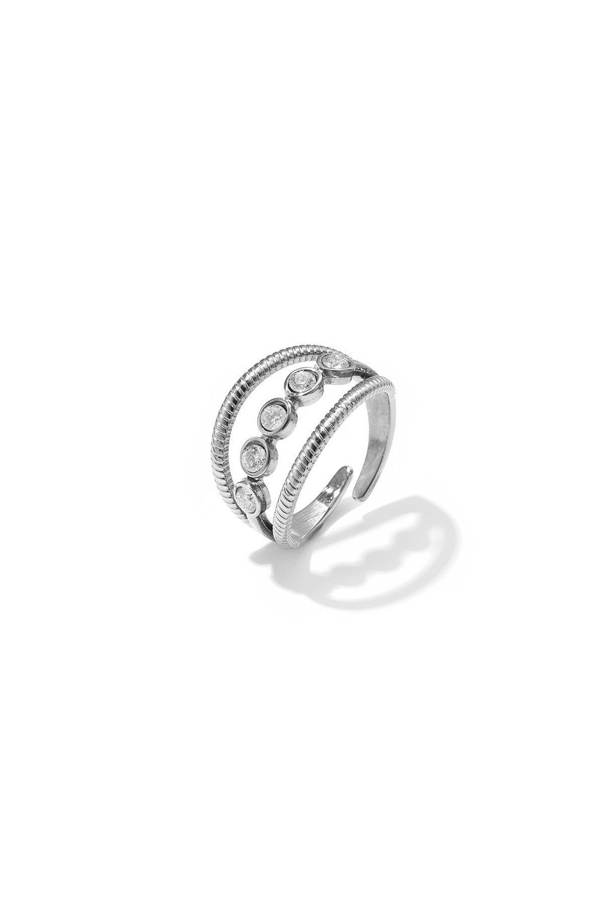 Bague à plusieurs rangs ornée de pierres