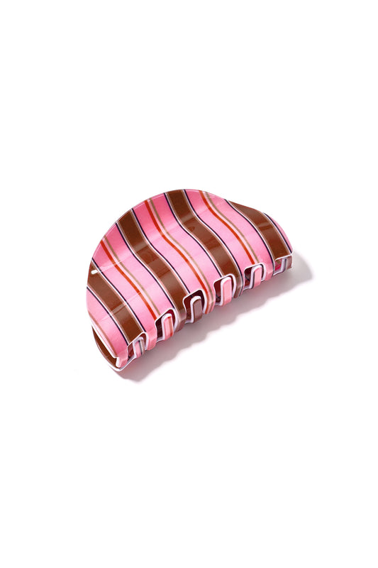 Pinces à cheveux rayées en PVC pour le quotidien, accessoires du quotidien