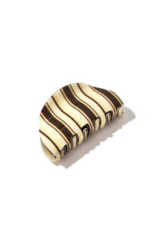 Pinces à cheveux rayées en PVC pour le quotidien, accessoires du quotidien