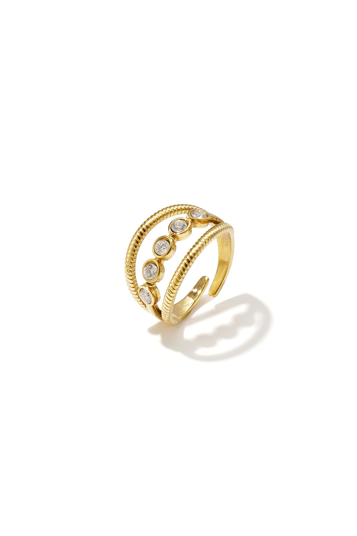 Bague à plusieurs rangs ornée de pierres