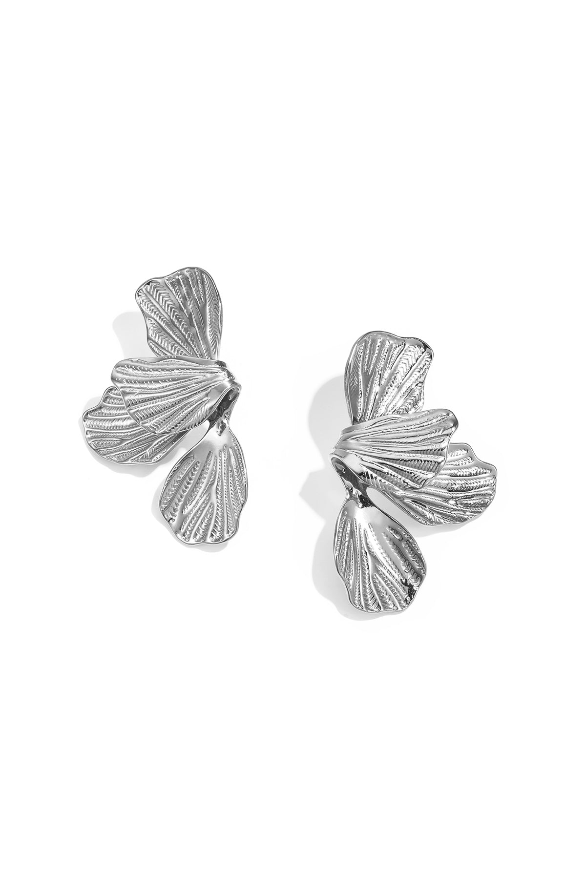 Boucles d'oreilles pendantes en acier inoxydable, motif floral, collection Daily Simple, bijoux pour femmes